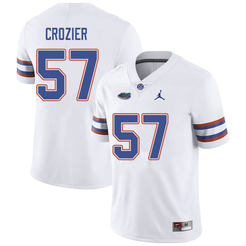 Men's NCAA Florida Gators Coleman Crozier #57 Stitched Authentic Jordan Brand White College Football Jersey YJD6565LP